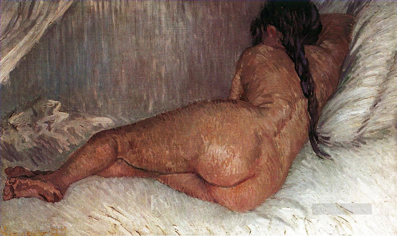 Mujer desnuda reclinada vista de espaldas Vincent van Gogh Pintura al óleo